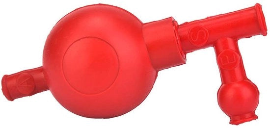 Pipetta di gomma con tre cannule per laboratorio - Prestazioni potenti - Dimensioni 13x6x6cm - Peso 47g - Pipetta