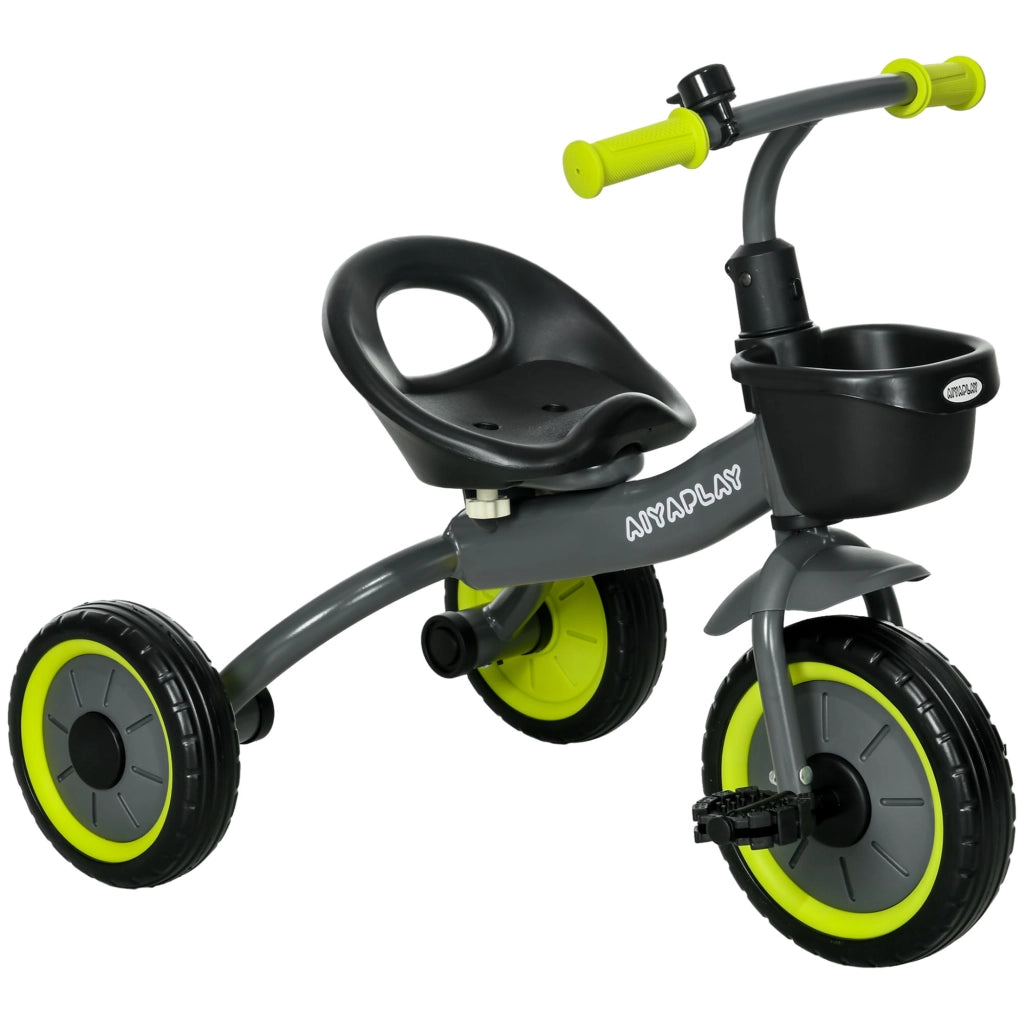 Triciclo con campanello e cestino sellino regolabile con schienale ¨C Xylo ¨C nero 2-5 anni