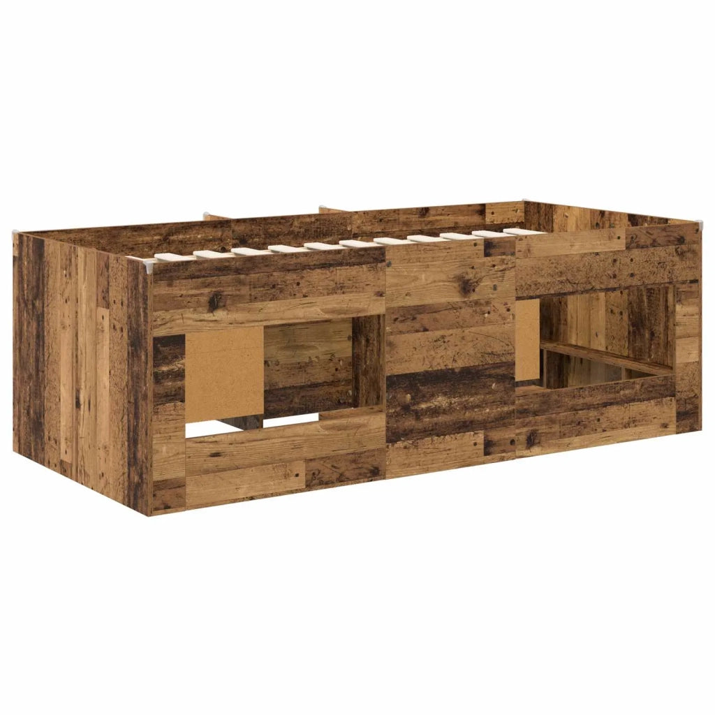 Struttura Letto Loft con Mobile 3 pz Legno antico 3423412