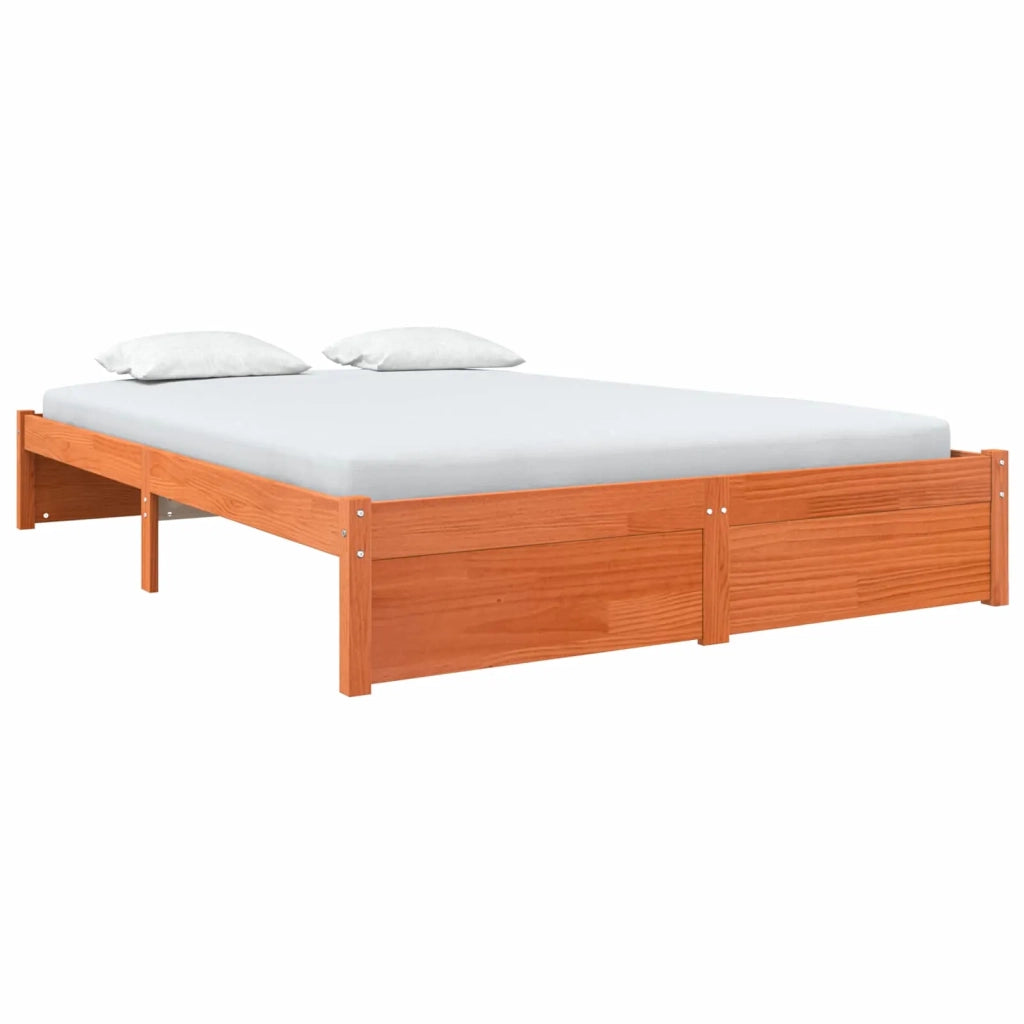 Struttura del letto Marrone cerato 140 x 200 cm