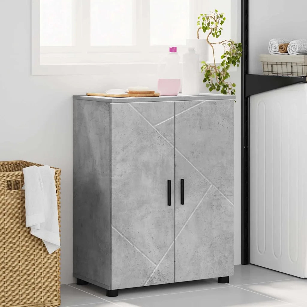 Mobile da Bagno Grigio cemento 60 x 35 x 80 cm 883307
