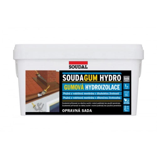 KIT RIPARAZIONE IMPERMEABILIZZANTE 'SOUDAGUM HYDRO KIT' SOUDAL 1 Kg - Col. Grigio - SOUDAL