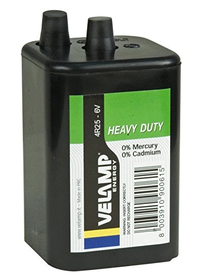 Batteria per lanterna zinco carbone 6V 4R25