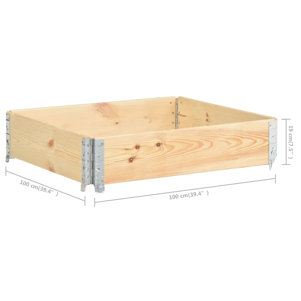 Collare per Pallet 100x100 cm in Legno Massello di Pino CFW9575265