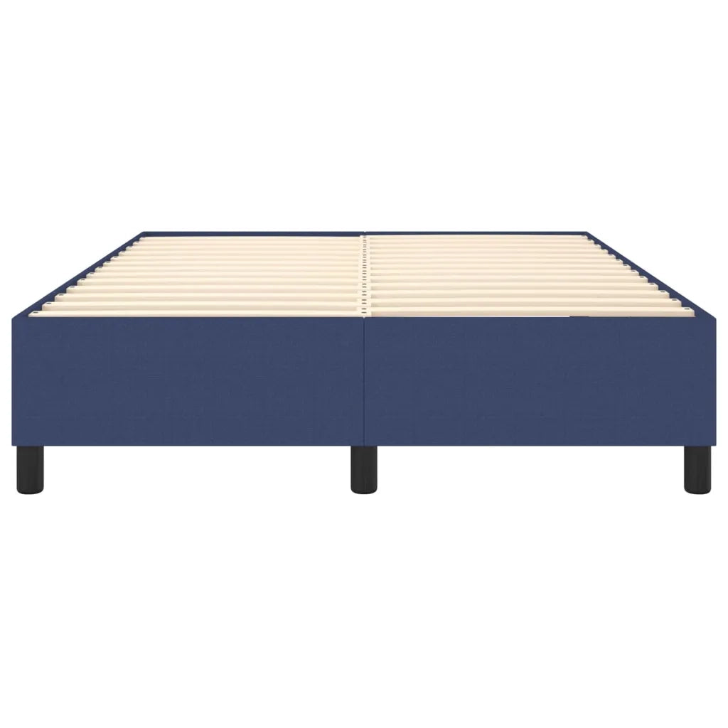 Letto matrimoniale | Letto per adulti | Struttura Letto a Rete a Molle Blu 140x190 cm in Tessuto
