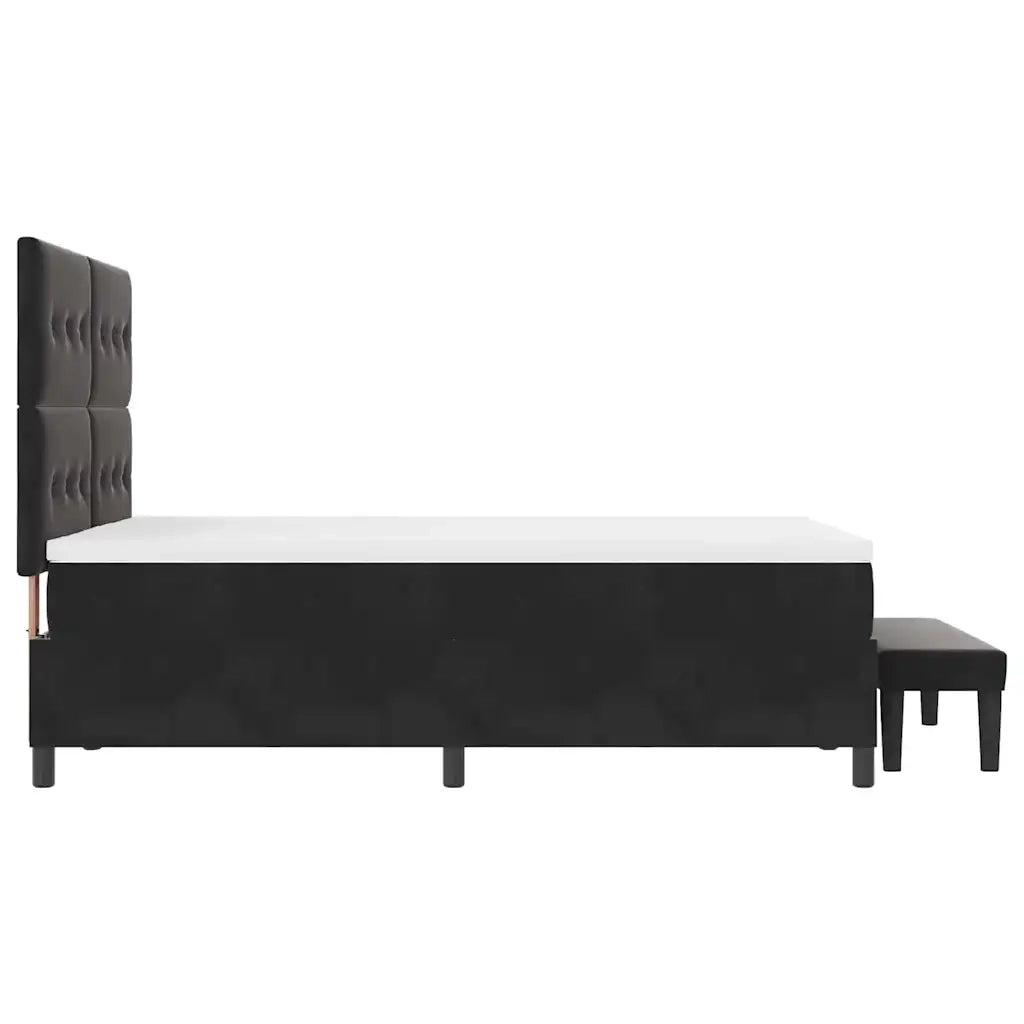Letto a molle con cuscino Nero 200 x 140 cm Velluto 3344518