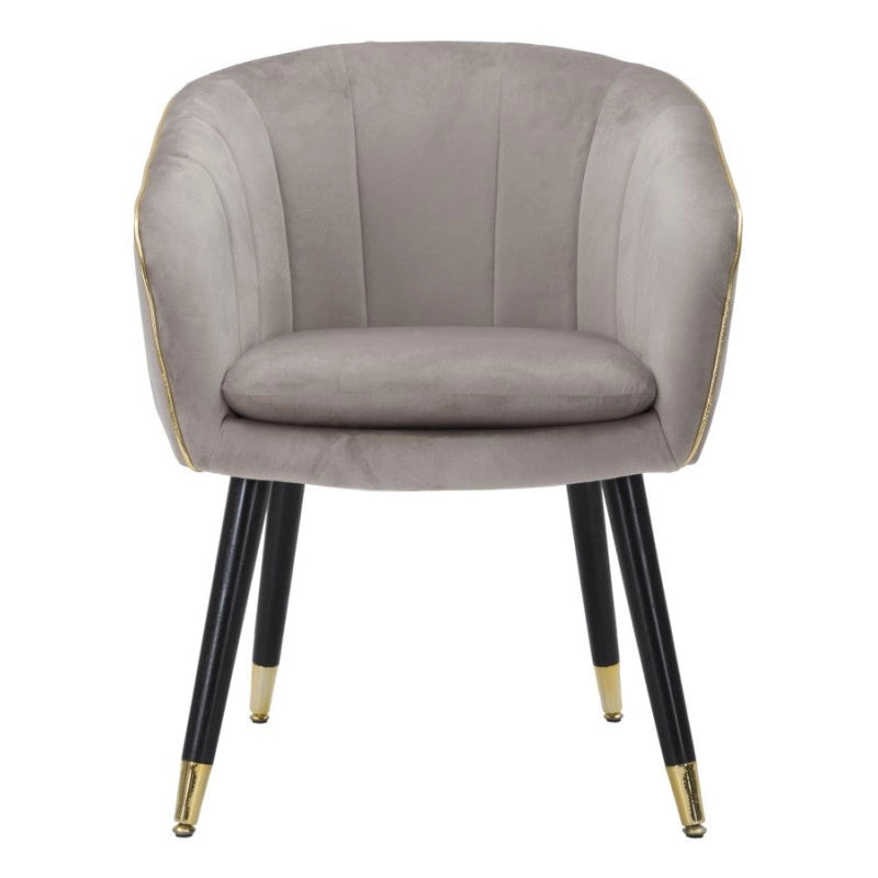 Poltrona Paris Grigia/gold cm 62x58x78