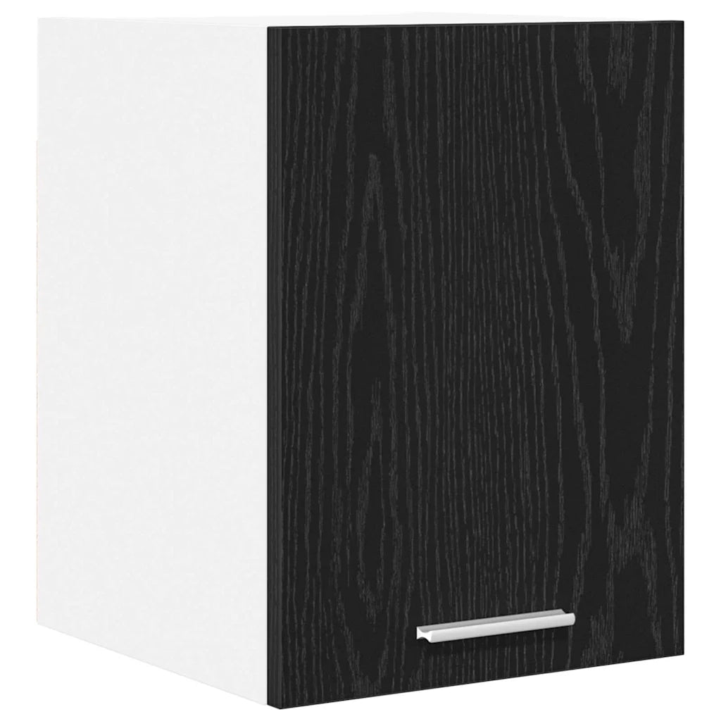 Armadio pensile con porta Rovere Nero e Bianco 30 x 31 x 40 cm 884116