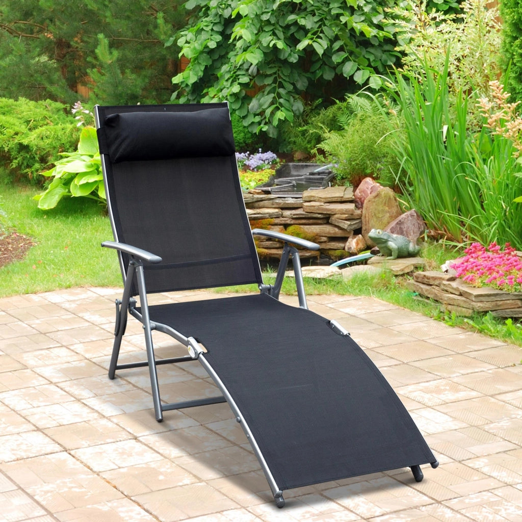 Sdraio pieghevole con cuscino e schienale regolabile ¨C Minimal ¨C Grigio