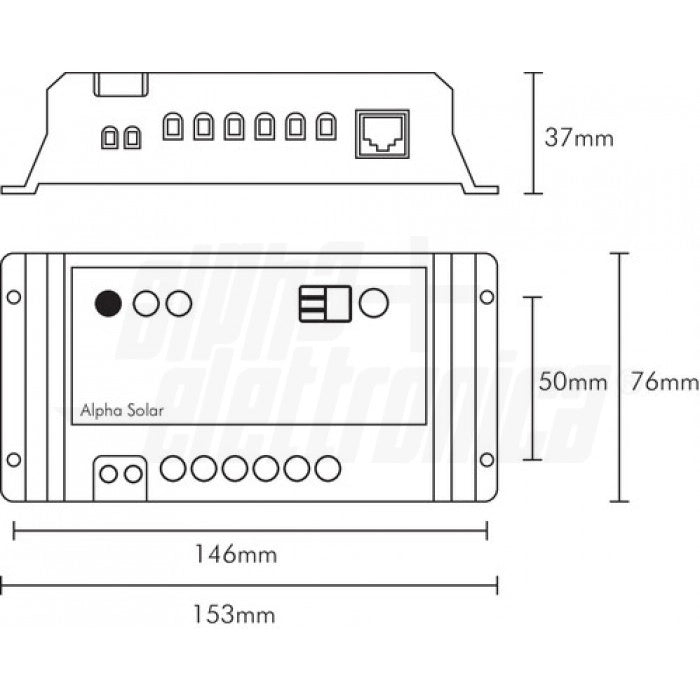 Regolatore di carica PWM 10A - 12/24V - Doppia Batteria