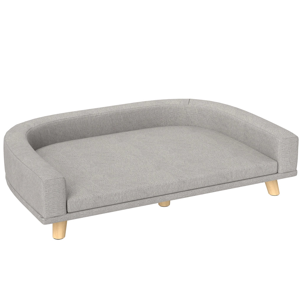 DIVANO PER CANI rialzato 98 x 67 x 25 cm grigio in poliestere