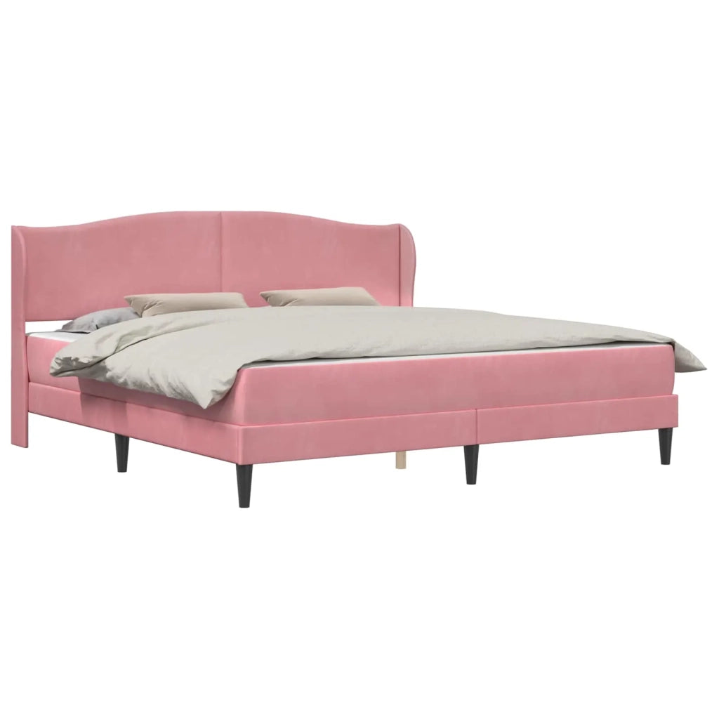 Struttura del letto con testiera Rosa 180 x 200 cm Velluto 3415223