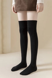 2 paia di calze invernali per donna, calze in cotone per sovracalze, calze in cotone per sovracalze aderenti, sovracalze per uso quotidiano, sovracalze per uso quotidiano - beige+nero