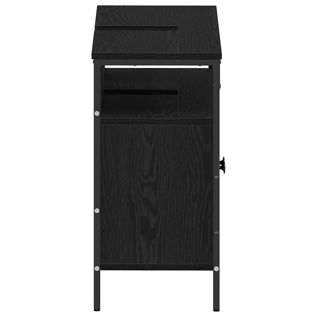 Armadio per Lavabo da Bagno Rovere nero 80 x 30 x 60 cm 862237