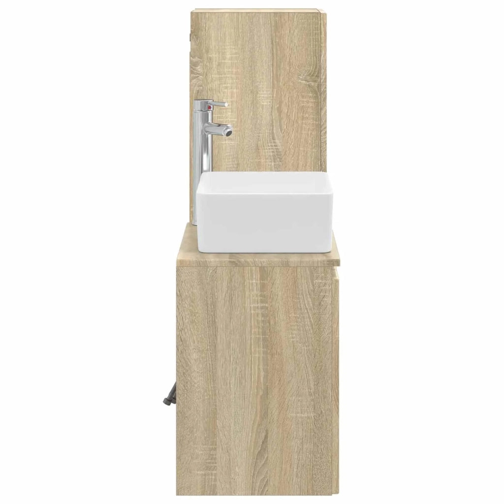 Set di mobili per il bagno 2 pz Rovere Sonoma 3406125