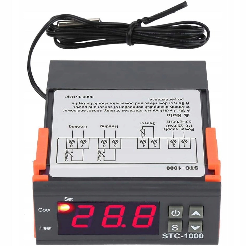 Termostato Regolatore di Temperatura STC-1000 230V – Display LED, Sonda Impermeabile | Controllo da -50°C a 110°C
