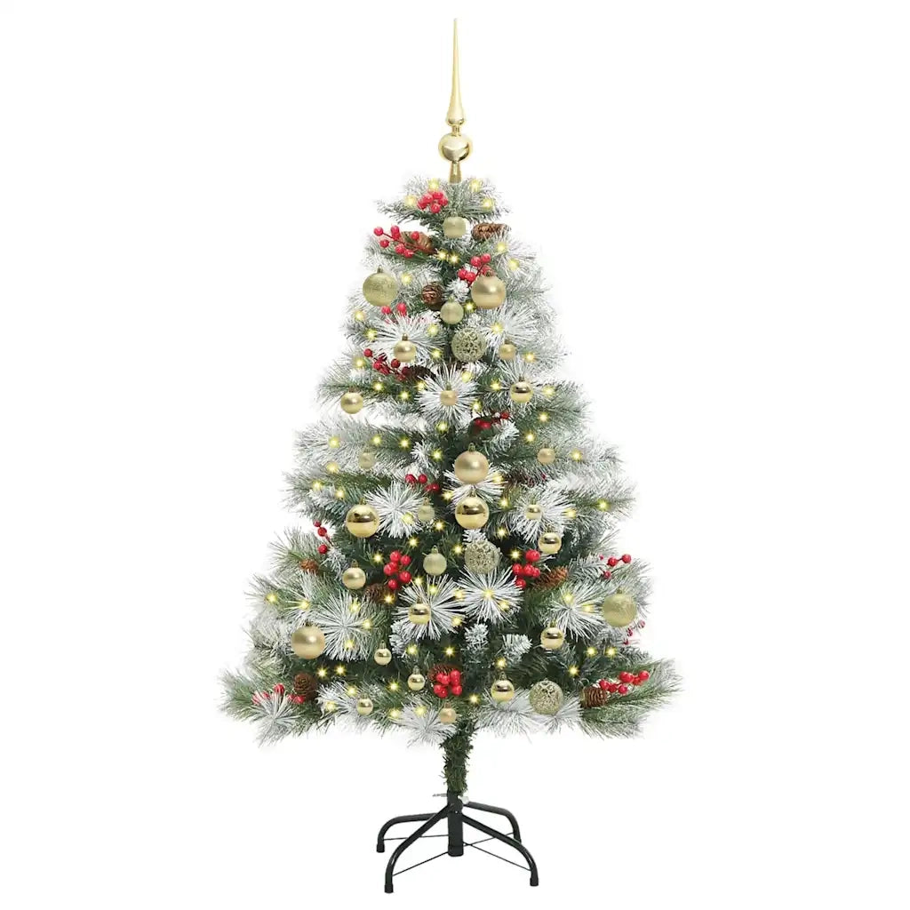 Albero di Natale artificiale Verde e bianco 150 cm 3395174