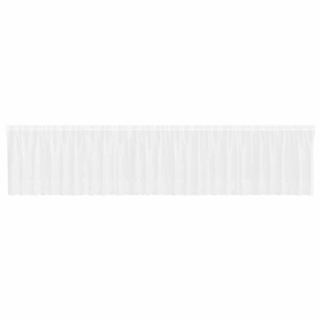 Tenda in Pizzo con tende Bianco 140 x 750 cm Poliestere 4107946