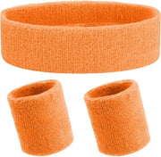 Set di 3 fasciature per la testa e le mani in cotone soffice per fitness, corsa e calcio - Fascia per la testa e polso accessori per tennis unisex