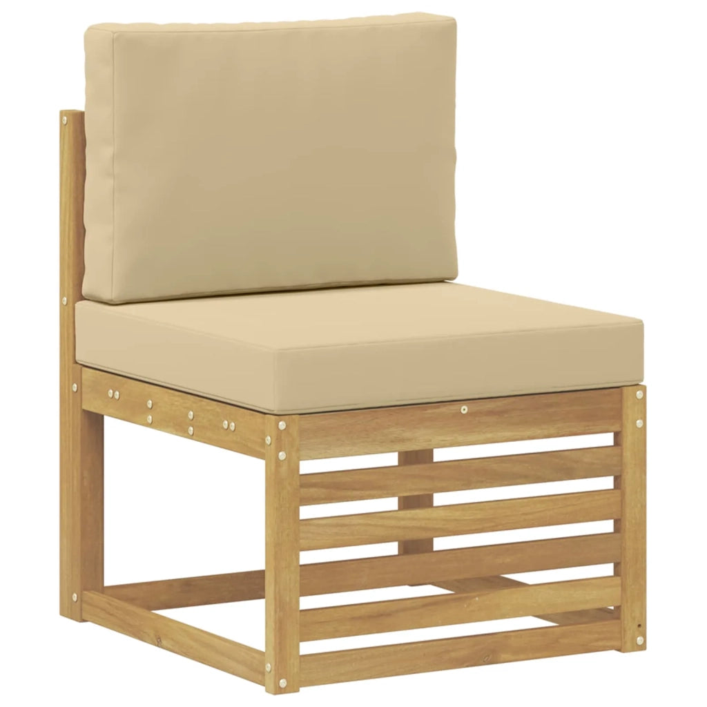 Set divano sezionale 9 pcs Bianco e Beige 304 x 185,5 x 73 cm 3392523