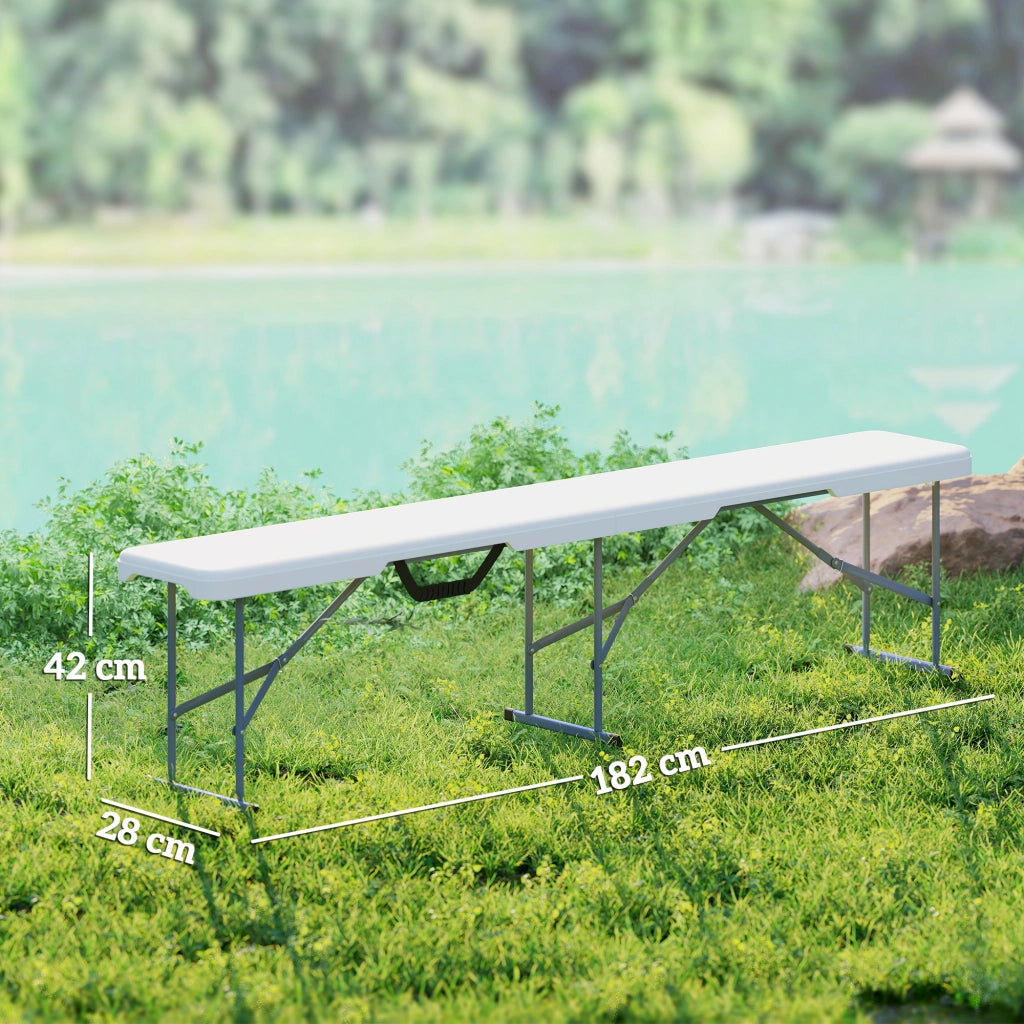 Panchina da esterno in plastica ¨C zephmum ¨C Bianco 240 kg