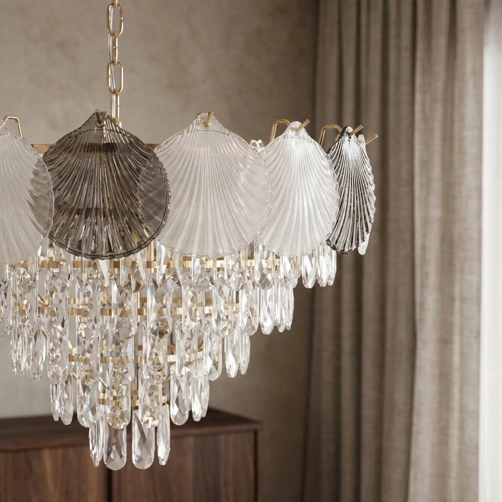 Lampada A Sospensione In Cristallo Swe084-cp 60cm Gold