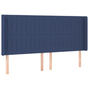 Testiera | Testata ad Orecchio Blu 183x16x118/128 cm in Tessuto
