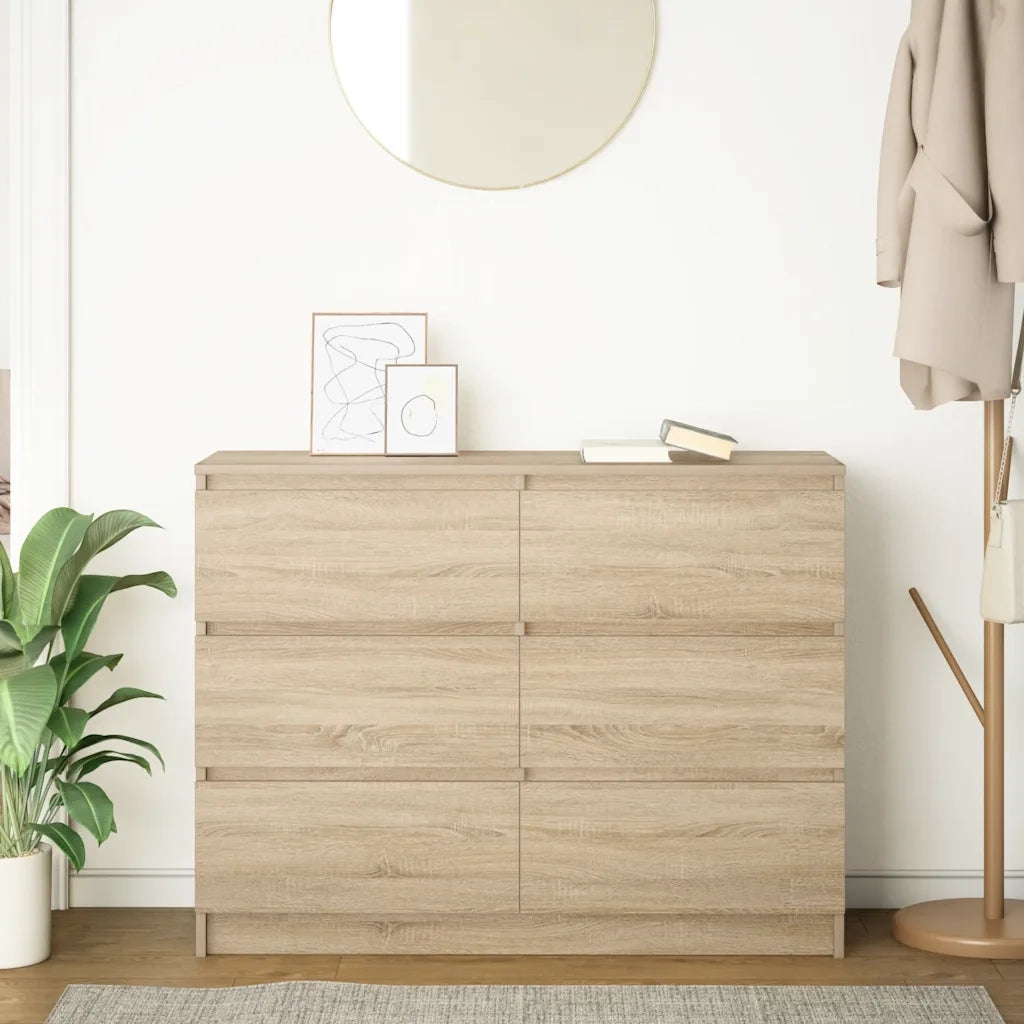 Credenza-Buffet-Armadio da cucina Rovere Sonoma 100x35x76 cm in Legno Multistrato 826499