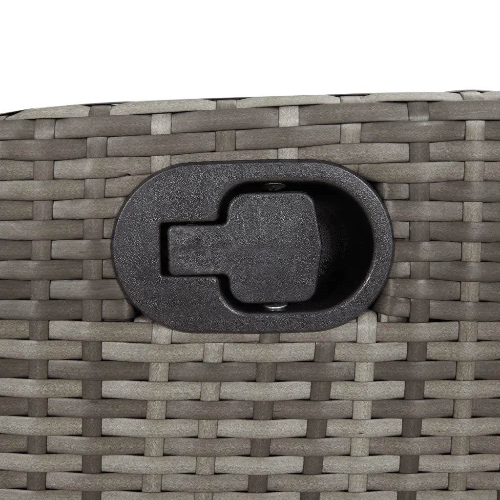 Set da Pranzo da Giardino 7 pz con Cuscini in Polyrattan Grigio 3212567