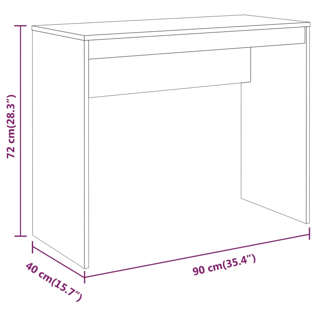 Scrivania Grigio Sonoma 90x40x72 cm in Legno Multistrato 815304