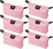 Borsa cosmetica grande capacità con chiusura a zip - organizzatore di viaggio portatile per donne - borsa impermeabile - rosa.