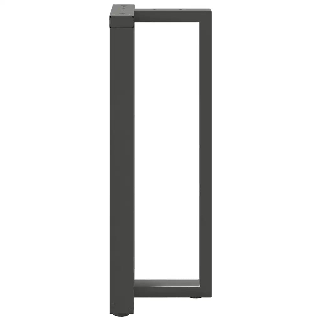 Gambe per tavolo da bar a forma di T 2 pz | Piede del tavolo Antracite 50x35x(100-101) cm Acciaio
