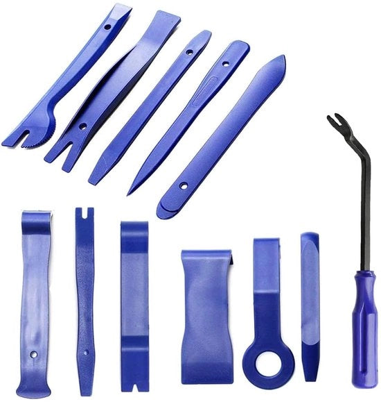 Kit di utensili per l'auto 12 pezzi, strumento di rimozione universale per rivestimenti interni, kit di rivestimenti per porte per il riparare rivestimenti interni dei veicoli