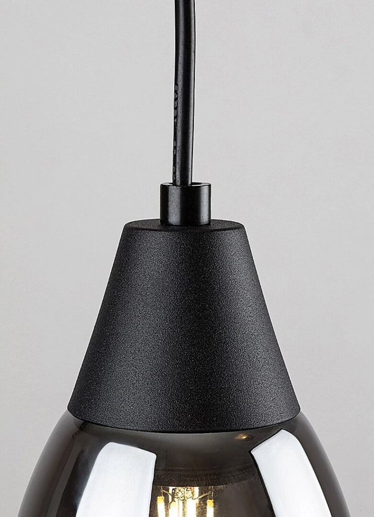 Lampada a sospensione Rabalux Ilmari nera E27 Ø10cm