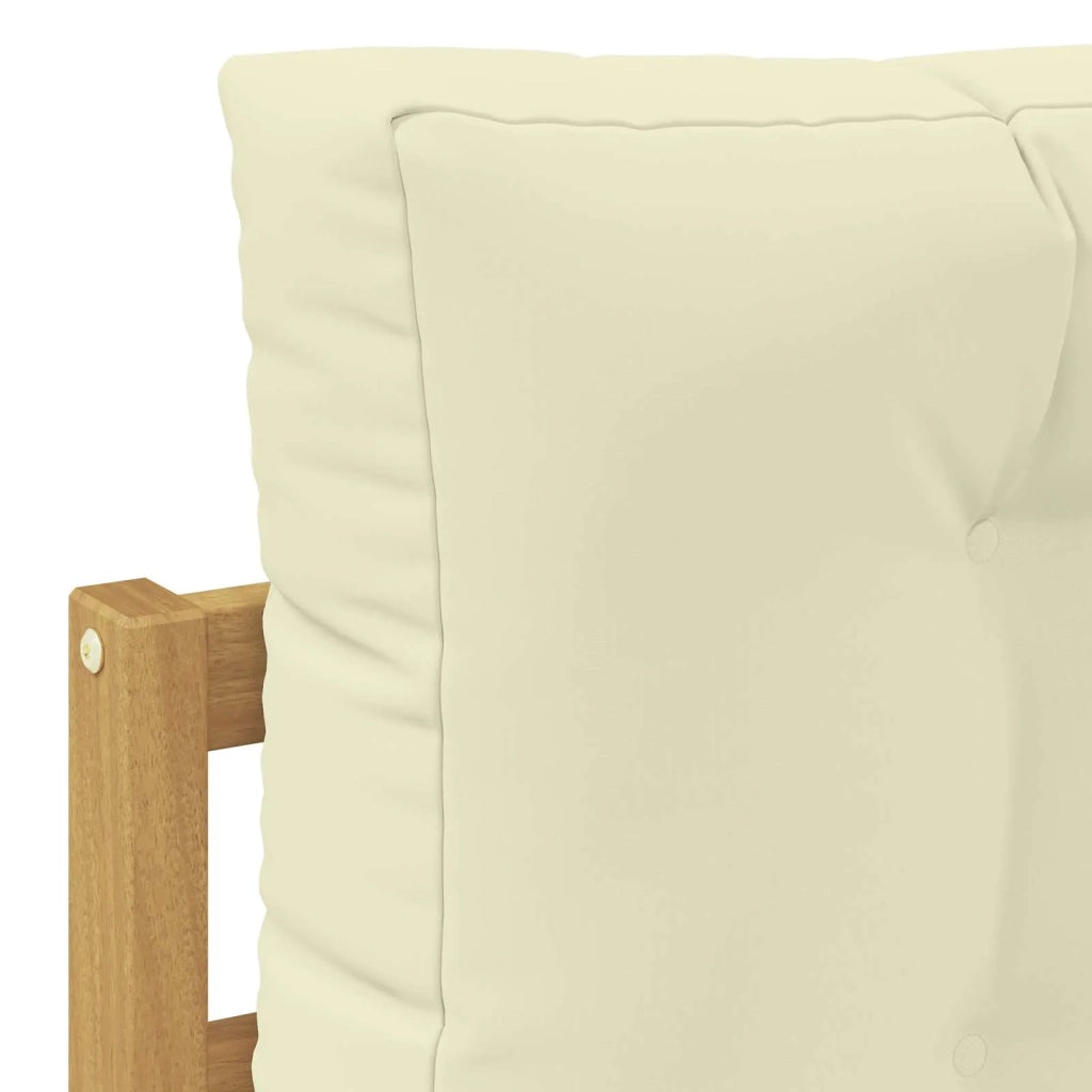 Set di divani da esterno 5 pz Bianco e Crema Poliestere 3390465