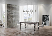 Tavolo allungabile 90x180/284 cm Karamay Noce telaio Antracite