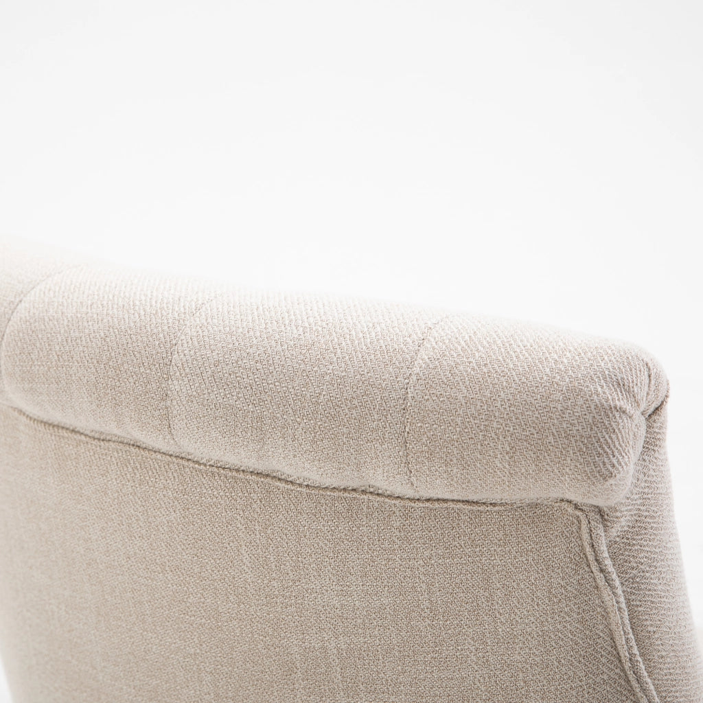 POLTRONA Relax Vintage 52,5x69x77 cm Lino Bianco Crema