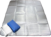 Foglia di alluminio doppio strato per tenda da picnic 200 x 150 cm - isolante e impermeabile - coperta da campeggio all'aperto - materassino isolante