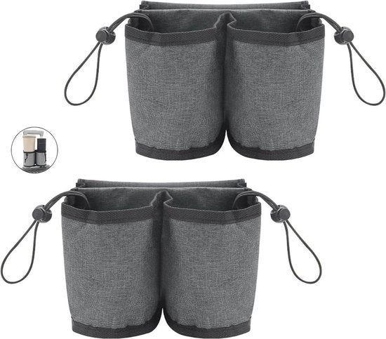 Portaoggetti per viaggio - 2 pezzi - Portaoggetti per bagagli - Maniglia libera - Carrello per bevande - Due tazze da caffè - Cassetti per documenti d'identità - Cassetti per contanti - per hostess di volo - Accessori di viaggio Portaoggetti per festival