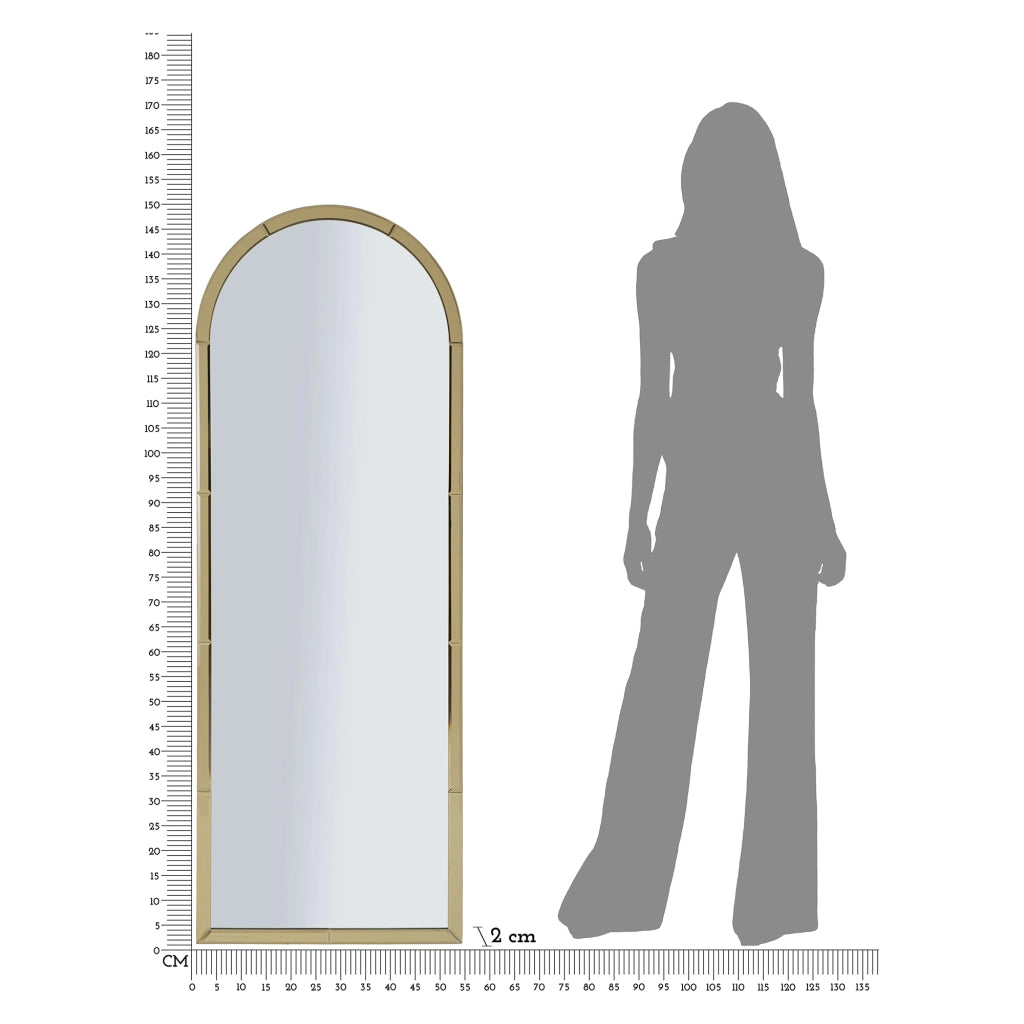 Nida, Specchio Forma Rettangolare, 55x150h cm oro