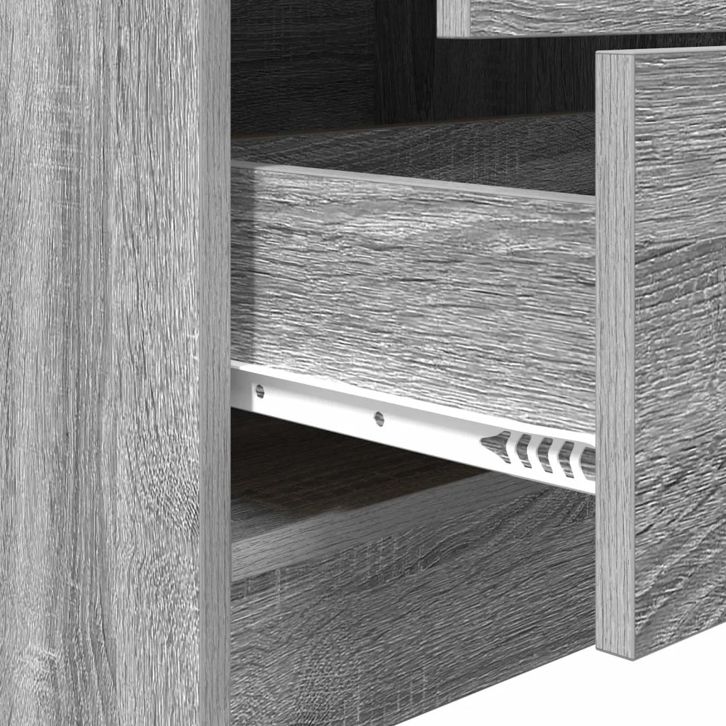 Credenza | Madia | Buffet da pranzo | Armadio da pranzo con cassetto Grigio Sonoma 45,5 x 34 x 127 cm