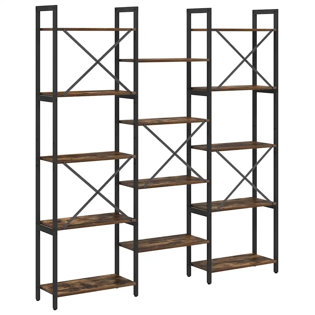 Libreria-Scaffale per Libri-Mobile di Stoccaggio Rovere Sonoma 156 x 25 x 167 cm Legno multistrato 734424