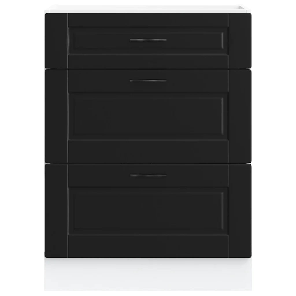 Mobiletto da cucina "Porto" nero in legno ingegnerizzato 854260
