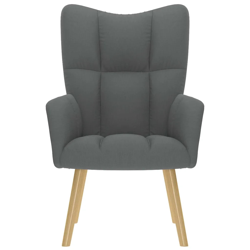 Sedia Relax Grigio Scuro in Tessuto 4016768