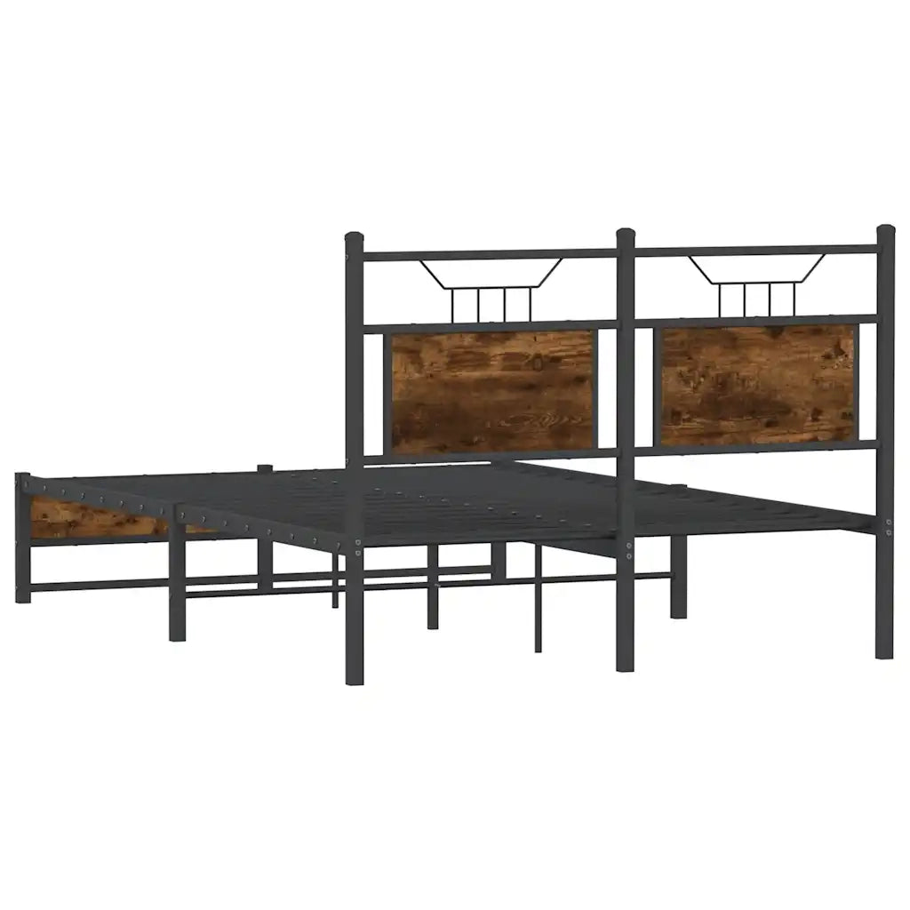 Giroletto senza Materasso-Struttura Letto Rovere Fumo 120x200 cm in Truciolato 108805