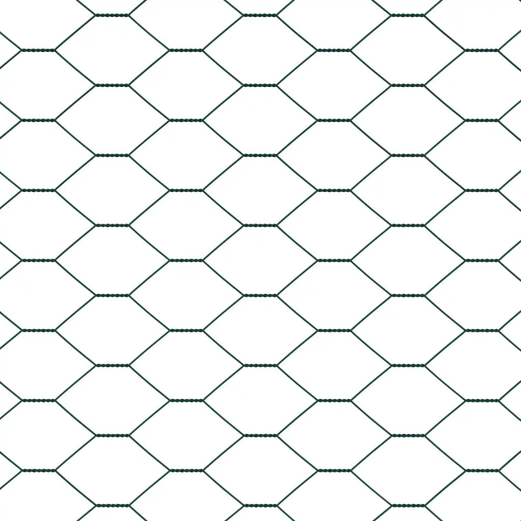 Recinzione da Giardino | Recinzione Esagonale Verde 0,4 x 10 m PVC