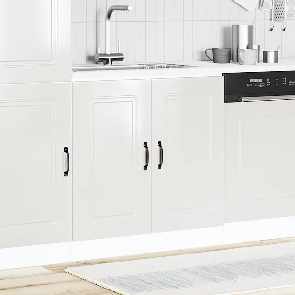 Pensile da cucina | Mobile base lavello Kalmar Bianco Lucido 80x46x81,5 cm