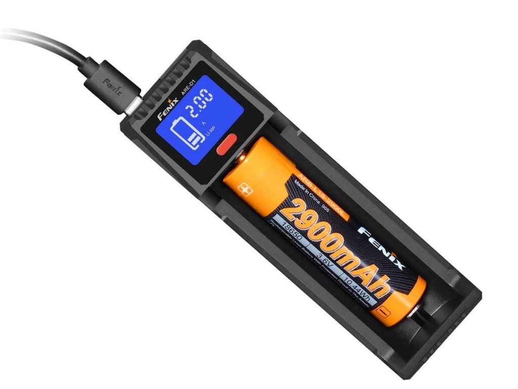 Caricabatteria singolo canale FENIX ARE-D1