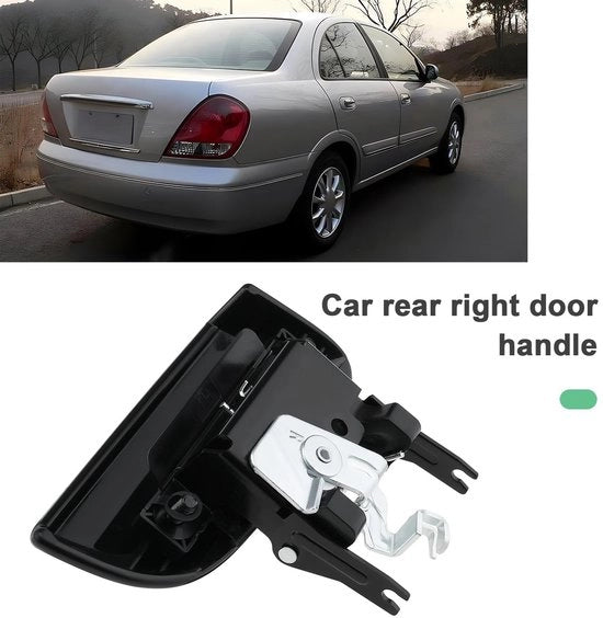 Maniglia di serratura per uscita esterna nera - posizionata dietro la manetta a destra - compatibile con Nissan Pathfinder R51 2005-2012 - ABS/Metallo - facile da installare - codice OEM 82606EA502 - maniglia di serratura