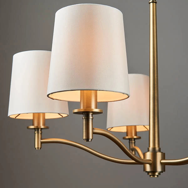 Lampadario classico ottone 5 luci E14 Ortona Endon
